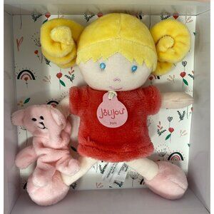 NWT! Doudou et Compagnie ~ Plush Toy ~ JoliJou Demoiselle Corail ~ Doll ~ Paris,